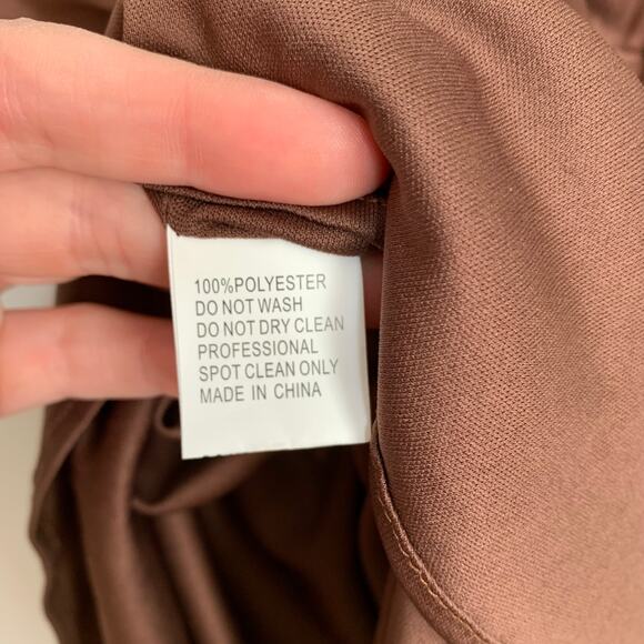 Mac Duggal Dolman Sleeve Satin Cocktail Dress Drape Flowy Formal Size 8 New - Picture 15 of 16